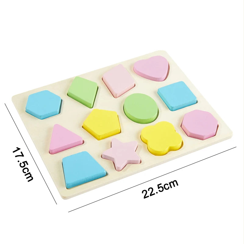 Montessori Wooden 3D Educational Puzzle Set for Kids – Early Learning Toy for Cognitive Development & Creative Play (Ages 0–6)