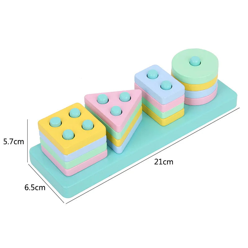 Montessori Wooden 3D Educational Puzzle Set for Kids – Early Learning Toy for Cognitive Development & Creative Play (Ages 0–6)