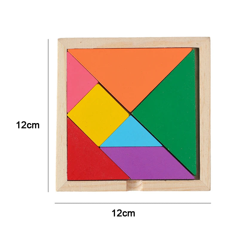 Montessori Wooden 3D Educational Puzzle Set for Kids – Early Learning Toy for Cognitive Development & Creative Play (Ages 0–6)