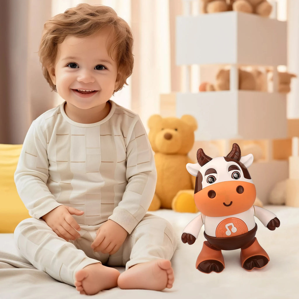 Interactive Musical Dancing Cow for Babies 🐄✨ | LED Lights + Educational Sounds